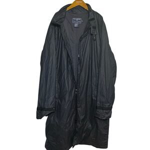 Vtg 1990's Ralph Lauren Polo Sport XL Black Full Zip Long Stadium Jacket